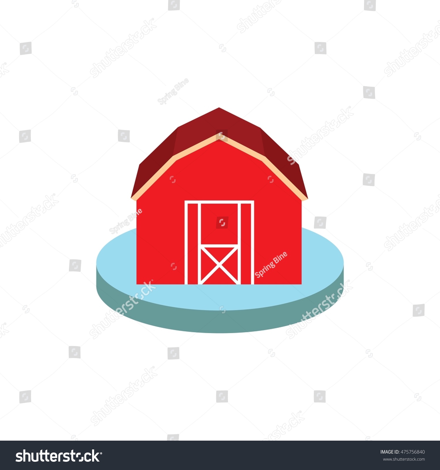 Farm Building Icon Vector Stock Vector (Royalty Free) 475756840