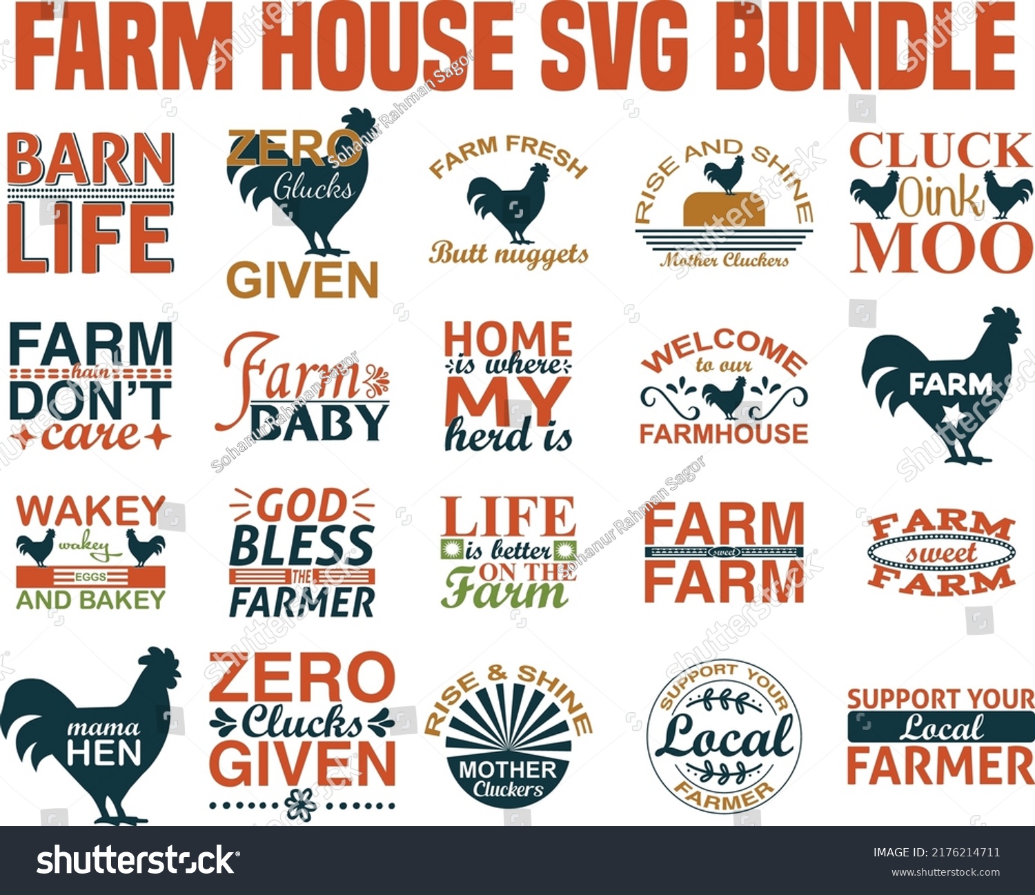 SVG of Farm house Svg Bundle.Farm house T-shirt Design Svg Bundle. svg