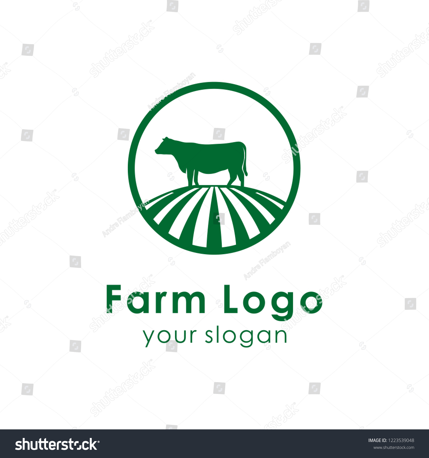 Farm Logo Template Stock Vector (Royalty Free) 1223539048 | Shutterstock