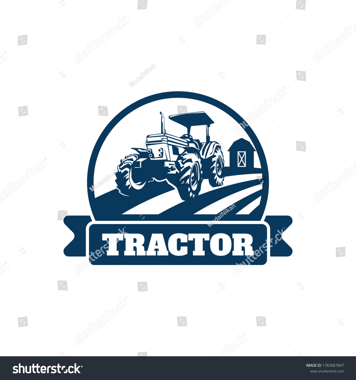 Farm Tractor Logo Template Design Stock Vector (Royalty Free ...