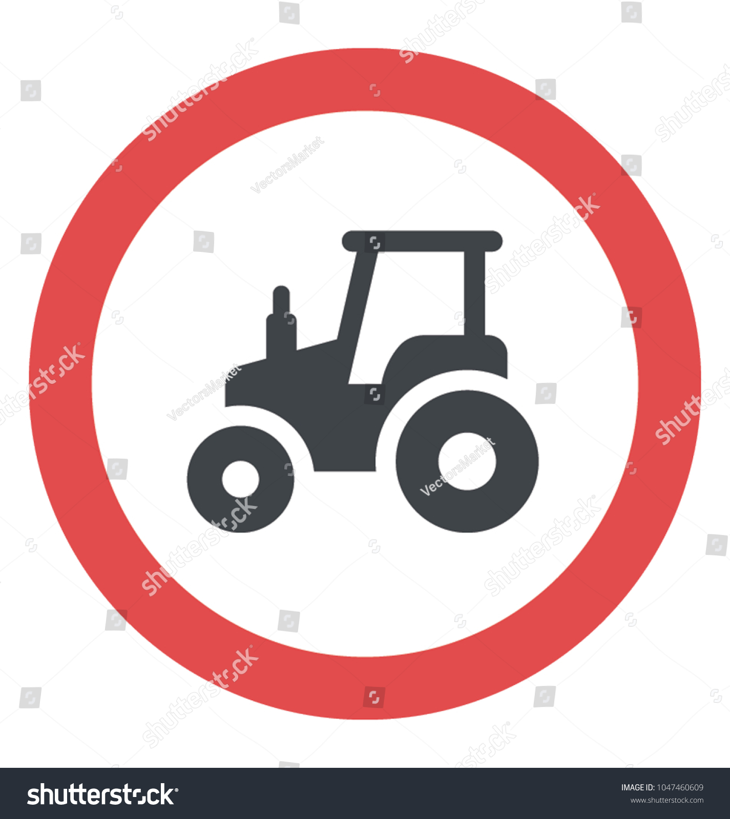 Farm Traffic Powerdriven Working Vehicles Road Stock Vector (royalty 