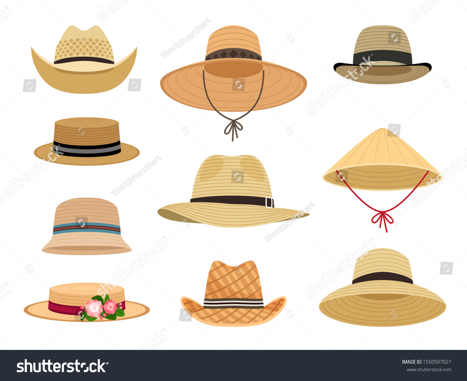 landscaping straw hats