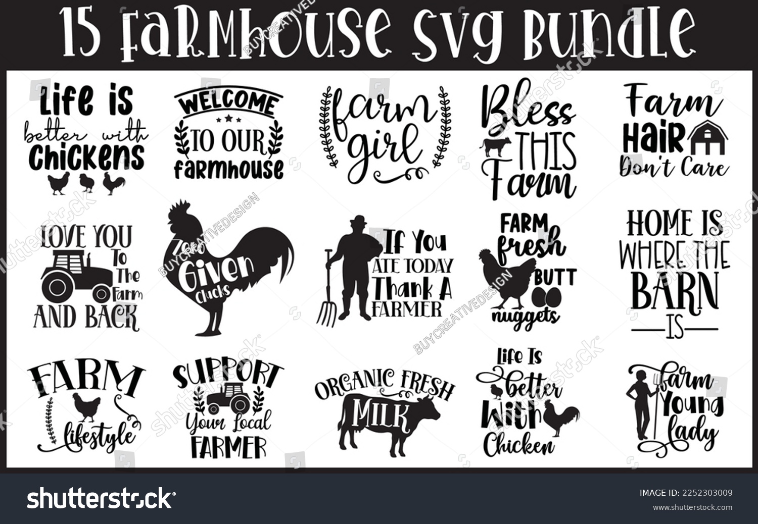 SVG of Farmhouse Svg Bundle, Farmhouse Sign Svg, Kitchen Farmhouse Svg, Cut File, Farmhouse Quotes Svg Bundle svg