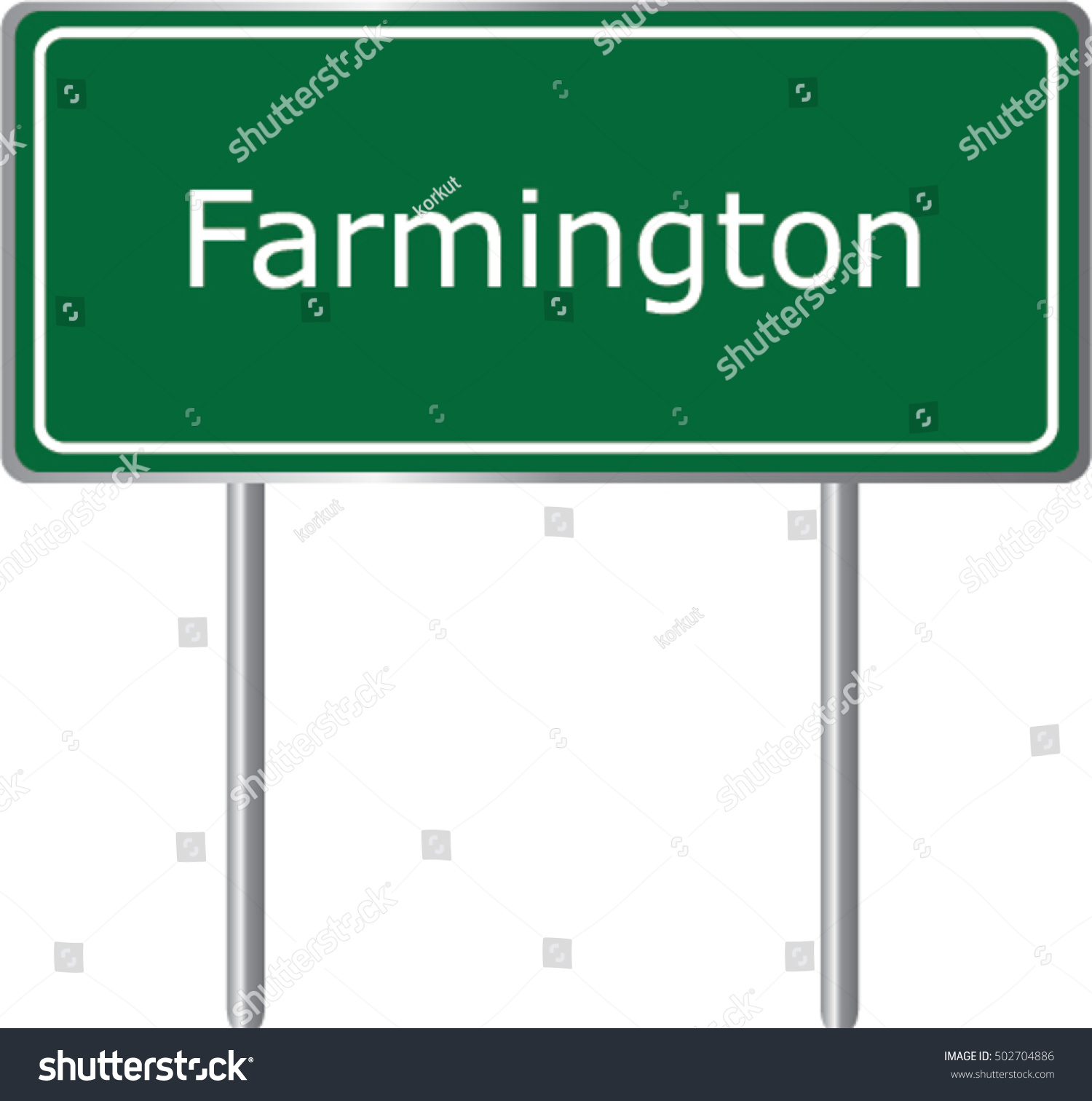 Farmington Illinois Road Sign Green Vector Stock Vector (Royalty Free ...