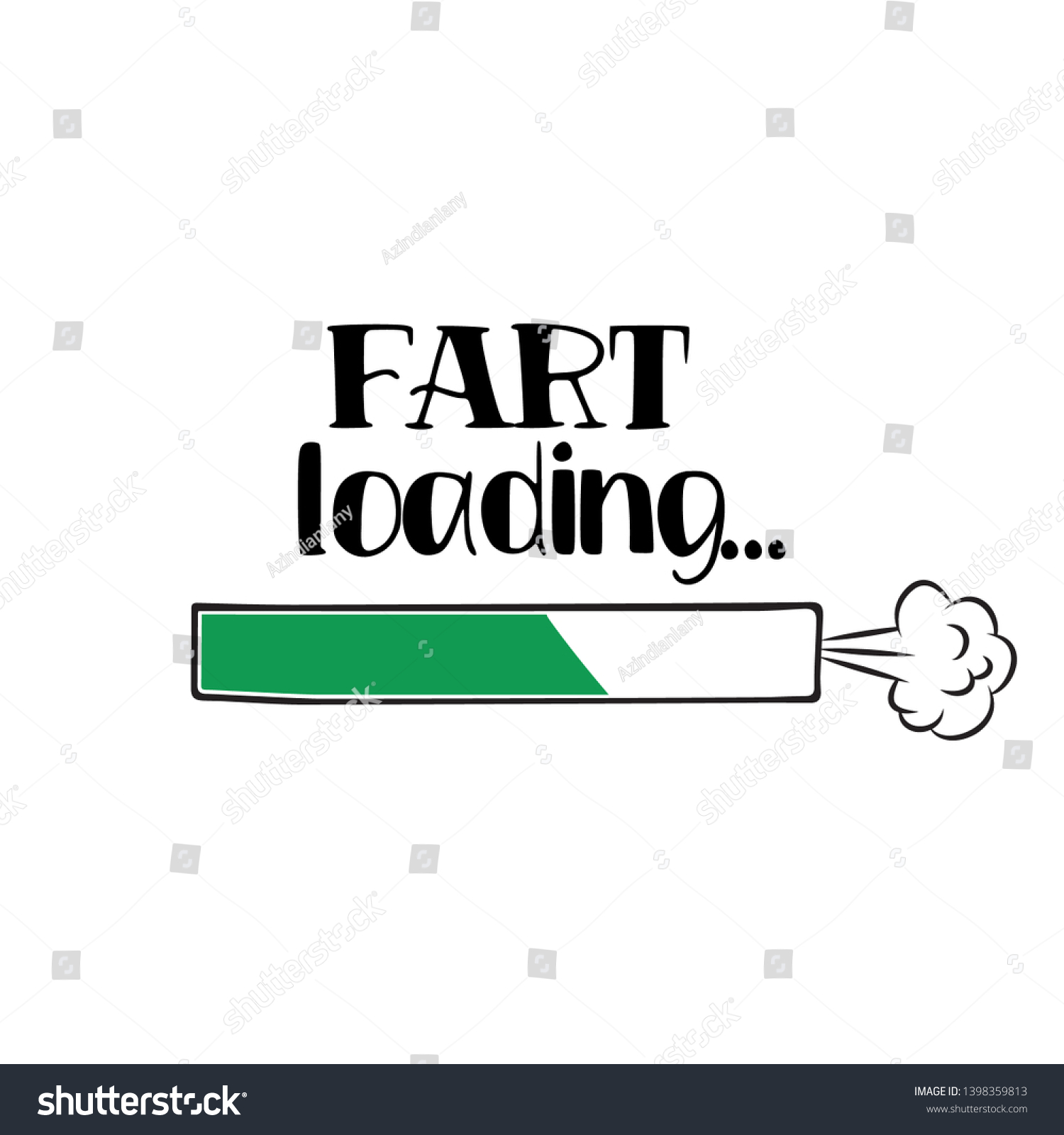 Fart Loading Funny Saying Isolated Vector のベクター画像素材