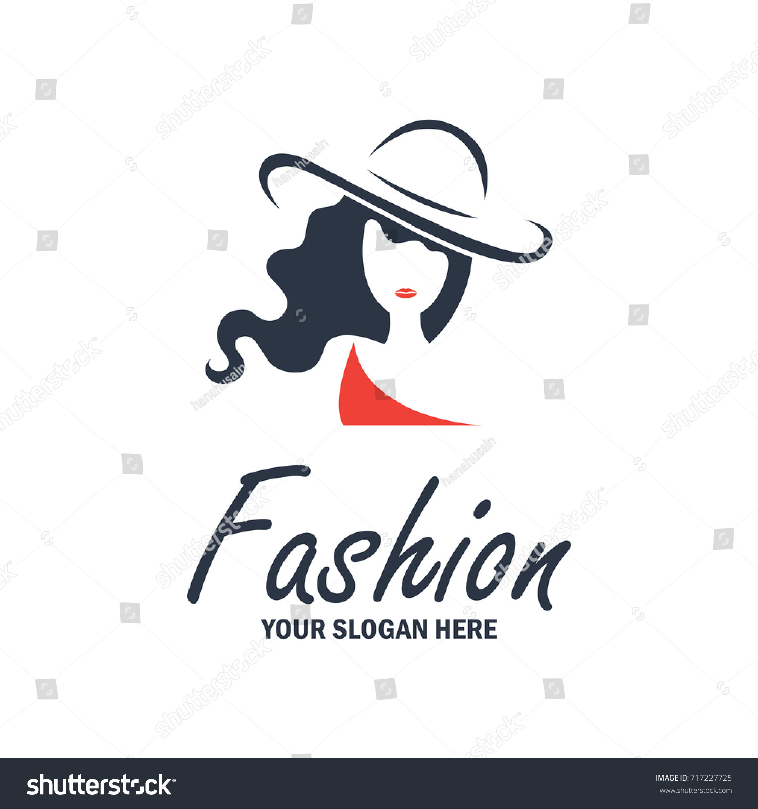 Fashion Beauty Logo Emblem Vector Illustration Stock Vector 717227725 ...