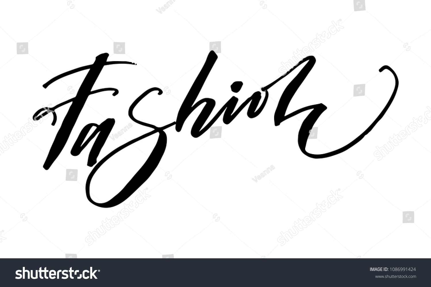 Fashion Calligraphy Vector Illustration Eps 10 Stock Vector (royalty 