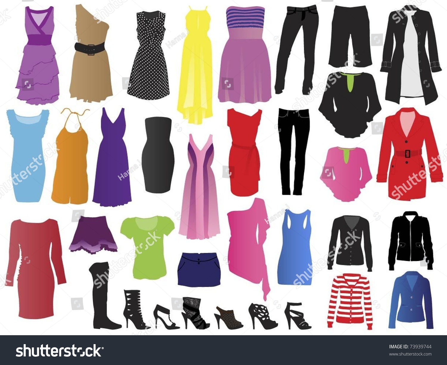 Fashion Clothes Stock Vector 73939744 - Shutterstock