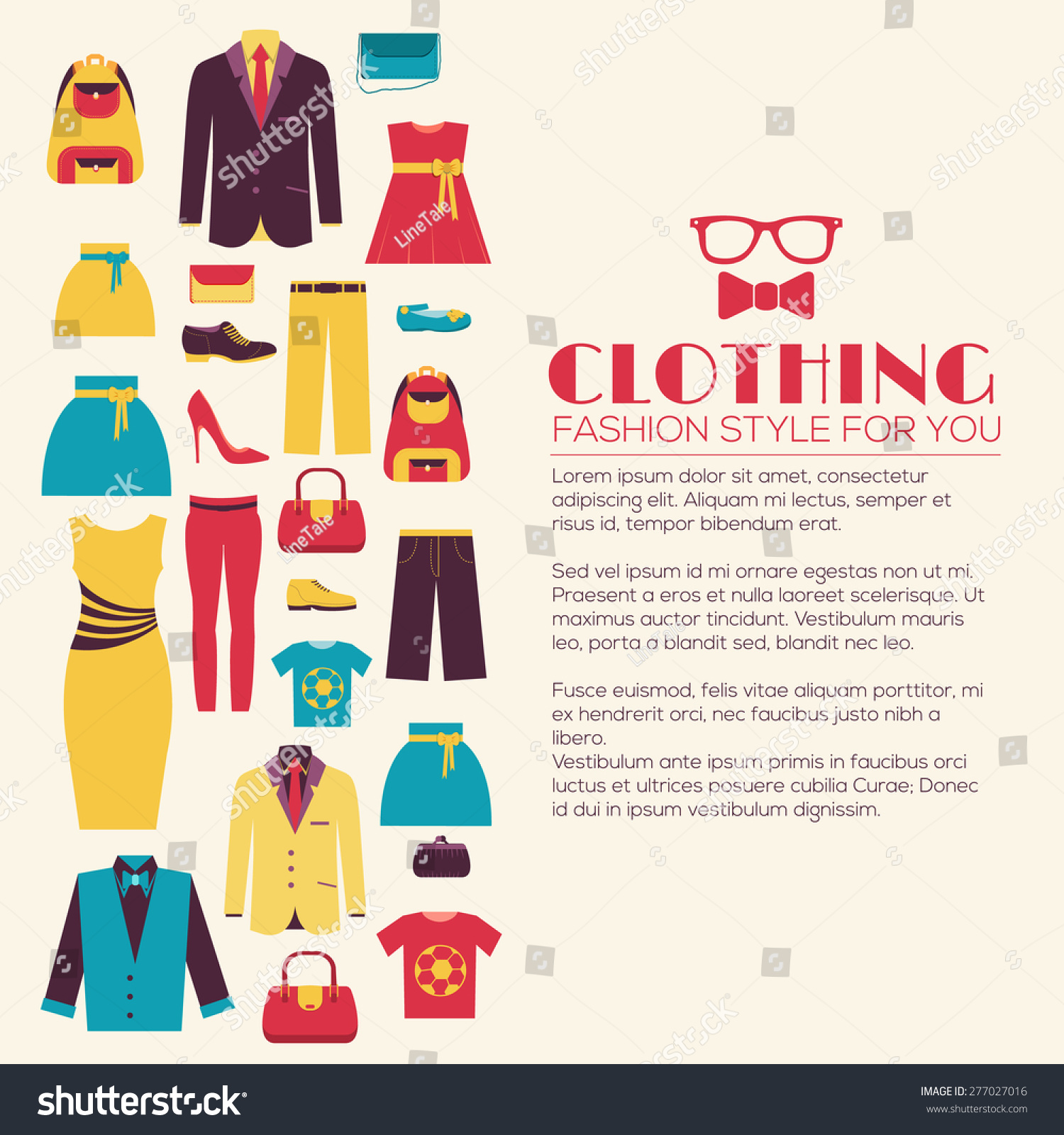 Fashion Clothing Infographics Template Concept. Icons Design For Your ...