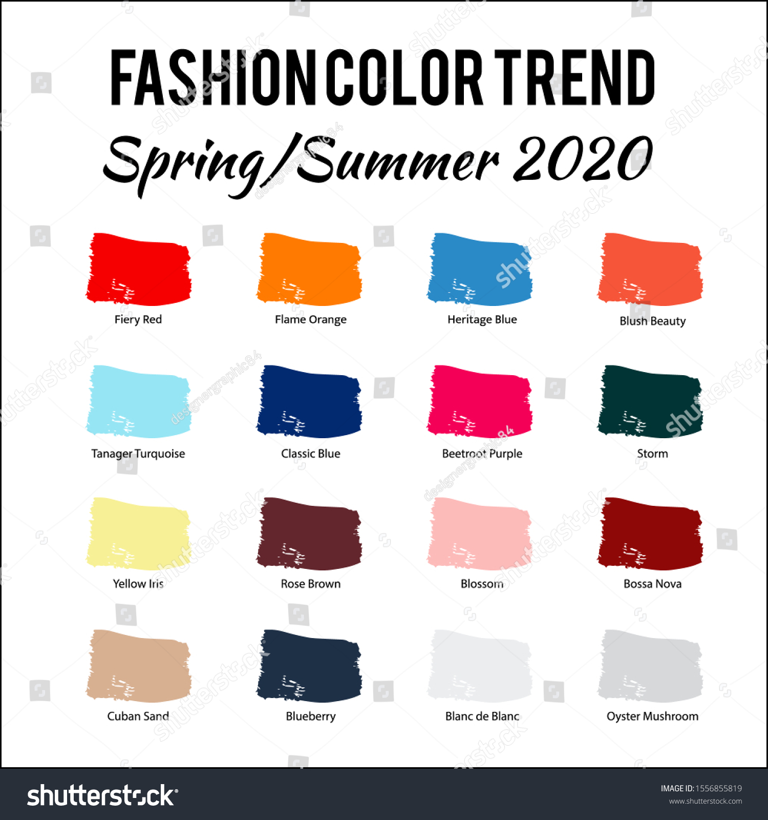 Fashion Color Trend Spring Summer 2020 Stock Vector (Royalty Free ...