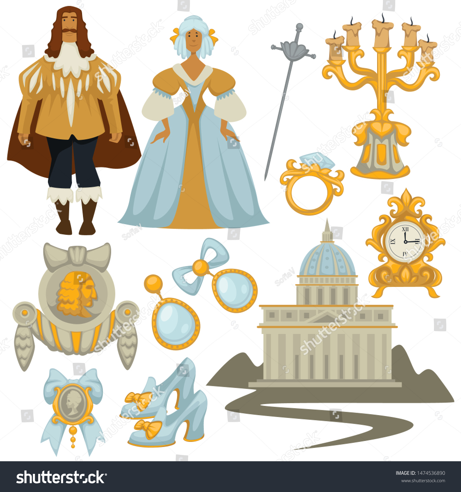 Fashion History Baroque Style Decor Architecture Stock Vector Royalty Fashion History Baroque Style Decor Architecture Stock Vector Royalty