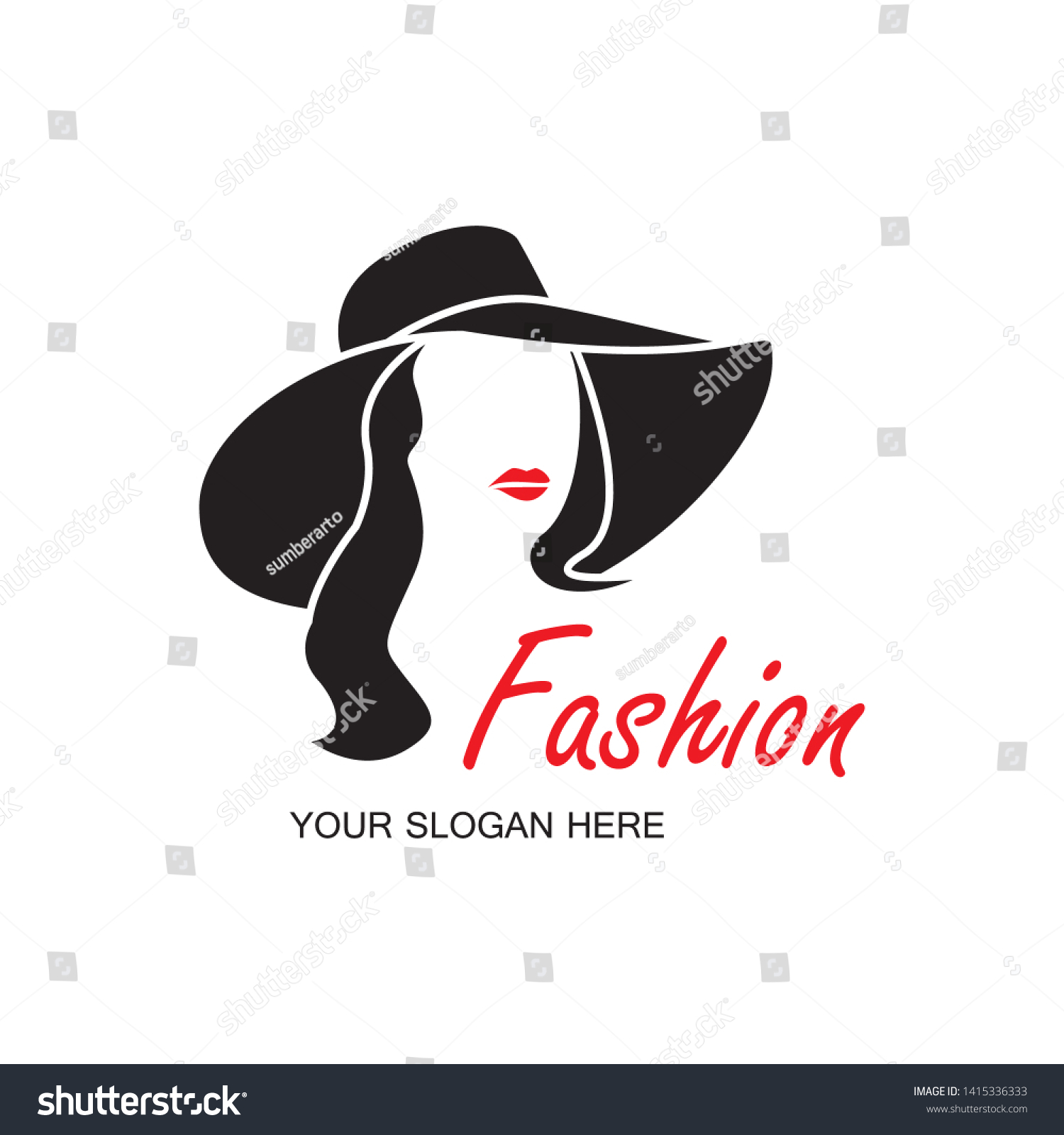 Fashion Icon Logo Design Template Stock Vector Royalty Free