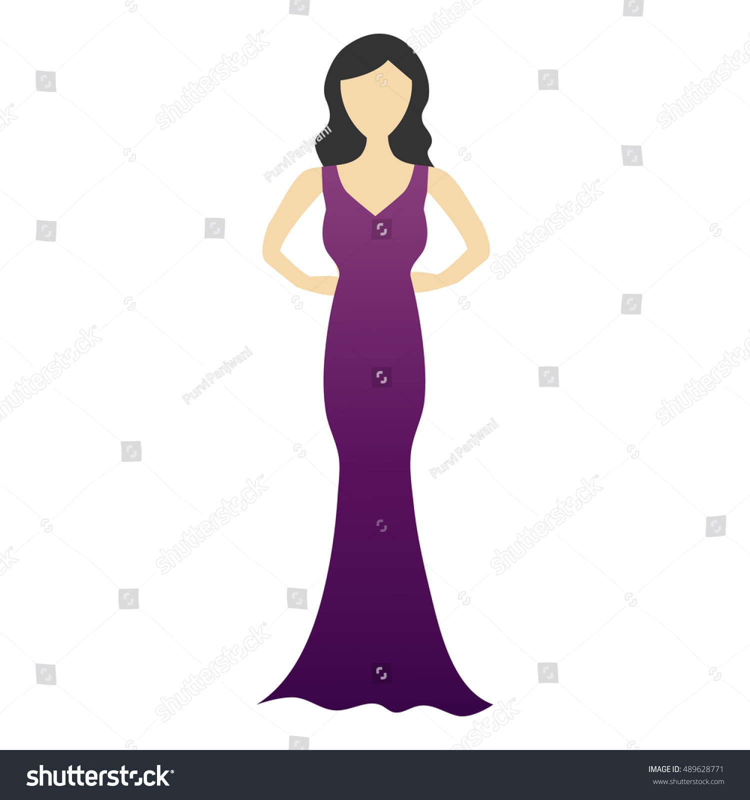 Fashion Lady Vector Illustration Stock Vector Royalty Free 489628771