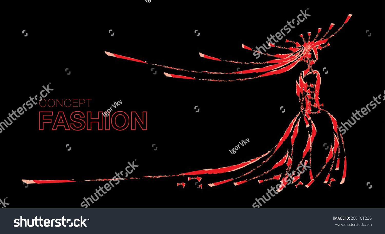 Fashion Logo Style Concept Woman Dress Stock Vector (Royalty Free ...