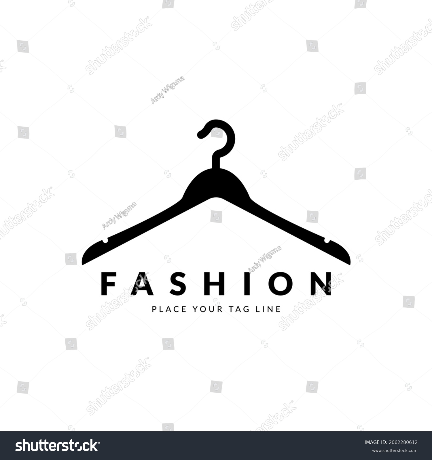 Fashion Logo Vector Coat Hanger Symbol Stock Vector (Royalty Free ...