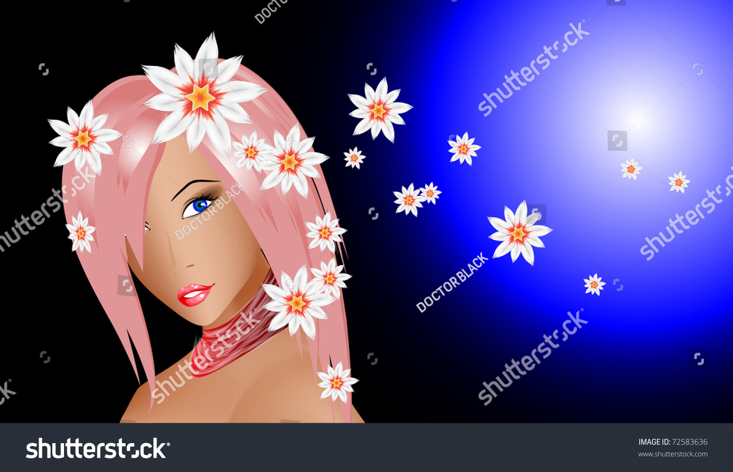 Fashion Model Vector Spring Girl Stock Vector (Royalty Free) 72583636 ...