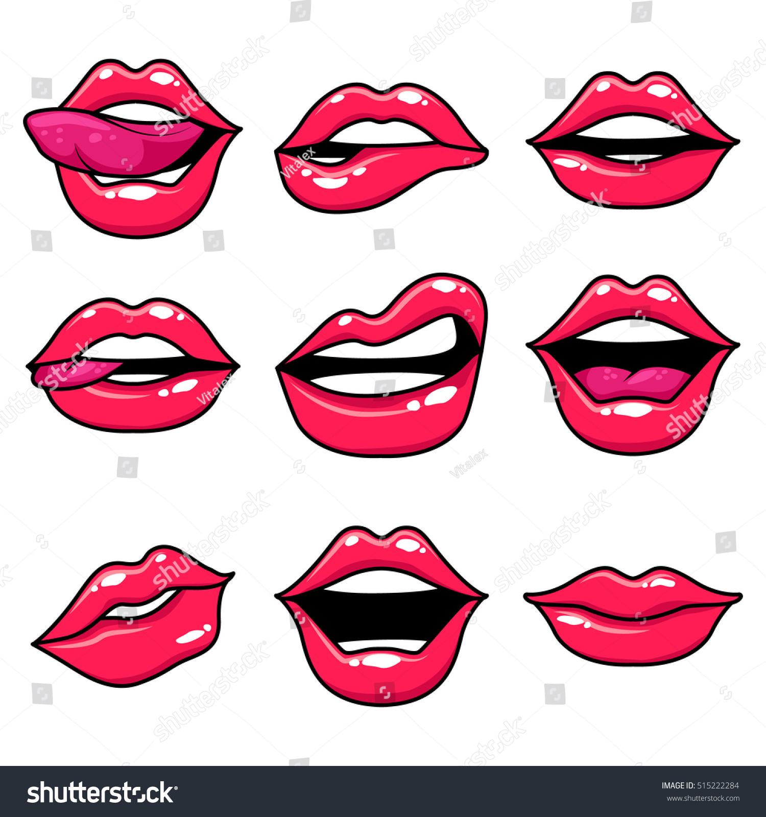 899 Pop art lips cherry Images, Stock Photos & Vectors | Shutterstock