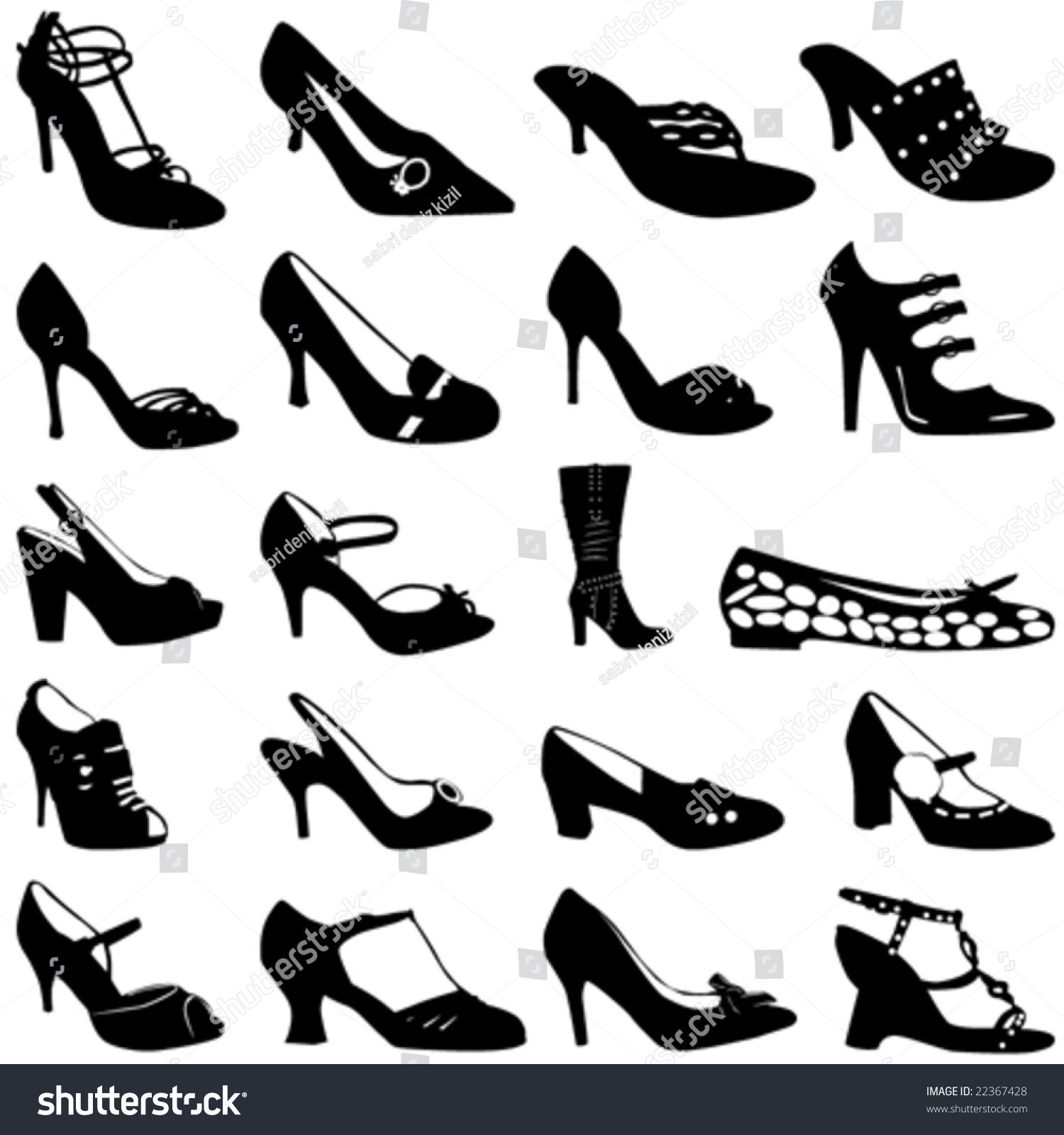 Fashion Women Shoes Vector - 22367428 : Shutterstock