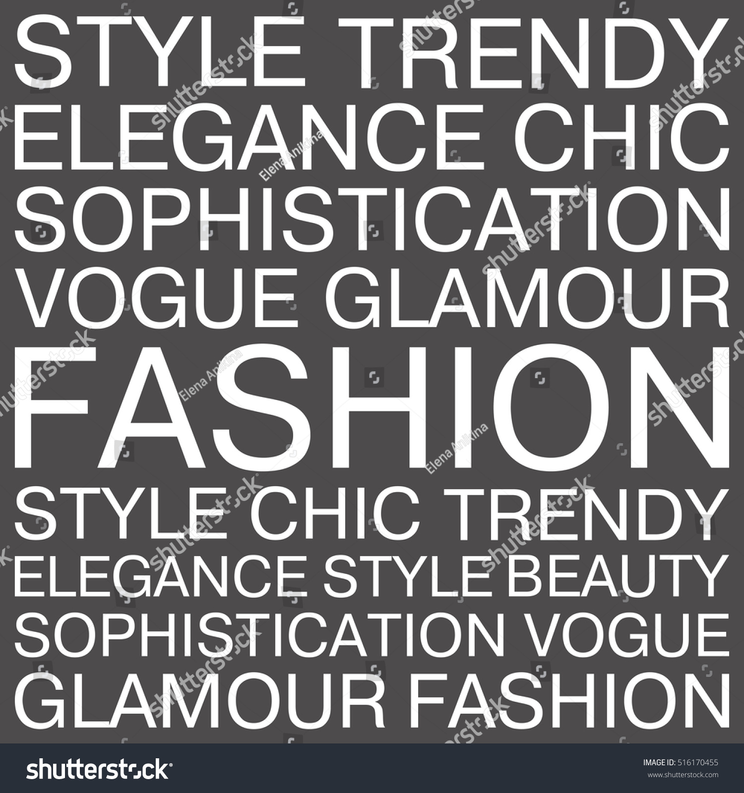 Fashion Words Poster Concept Vector Illustration Stock Vector (Royalty ...