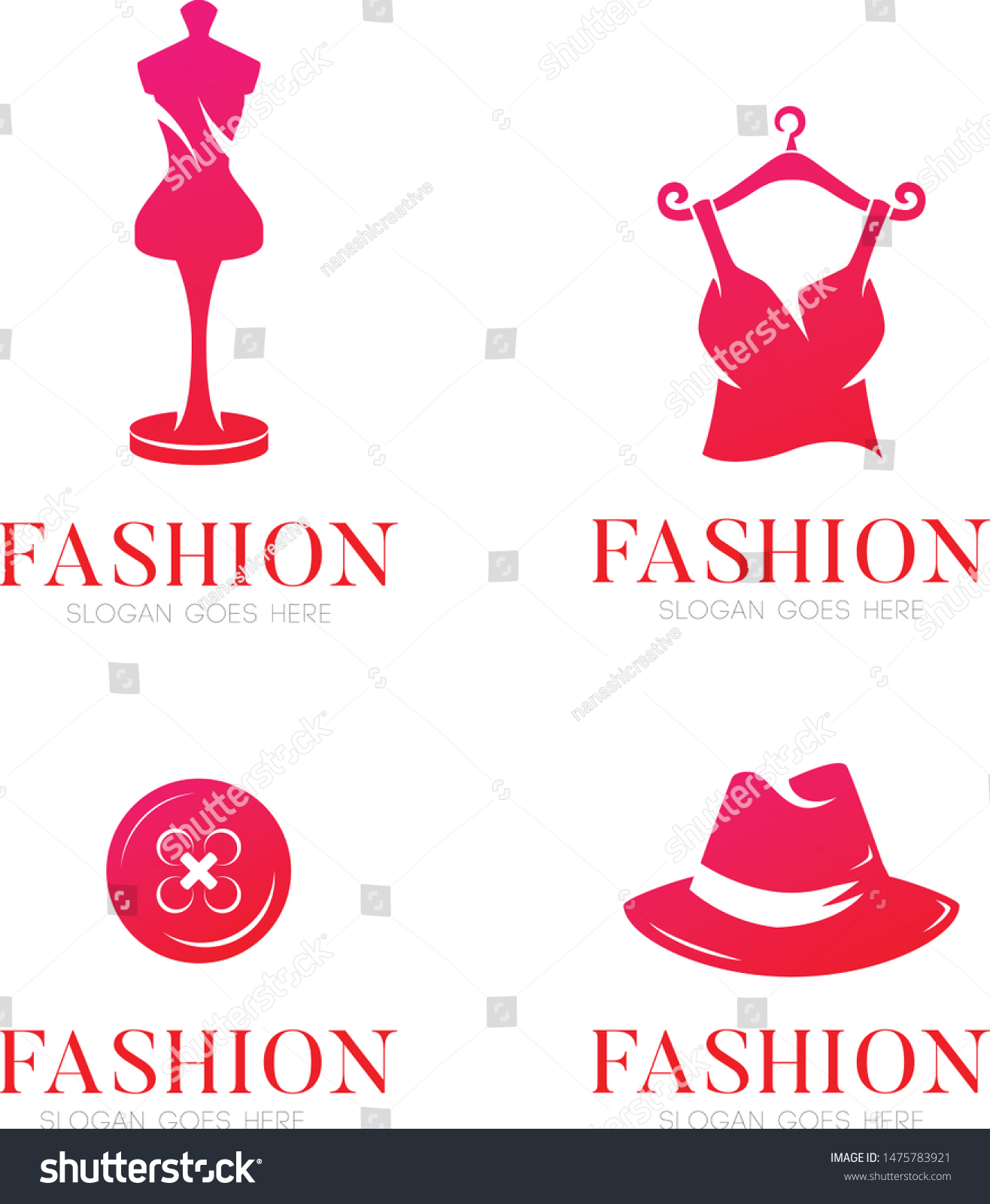 Fashionable Outfit Logo Design Template Stock Vector (Royalty Free ...