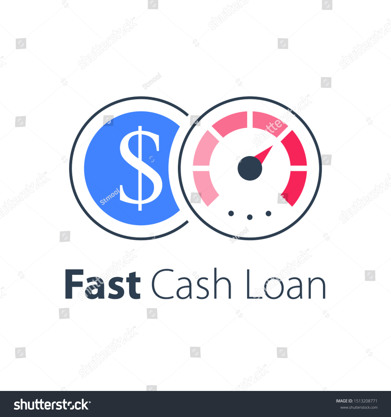 Fast Cash Loan More Money Financial Stock Vector Royalty Free 1513208771