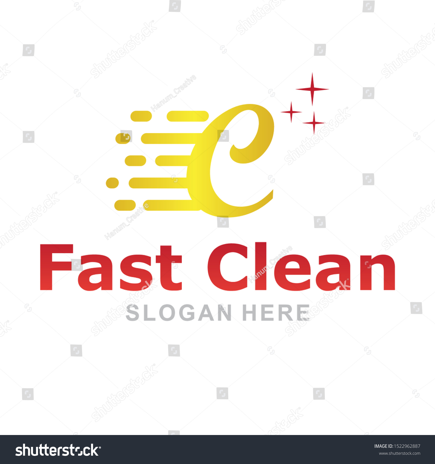 Fast Clean Logo Template Modern Vector: vector de stock (libre de ...