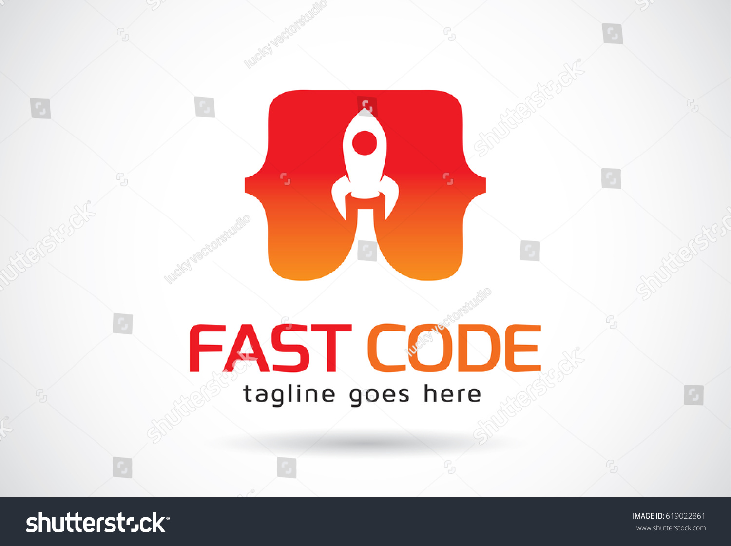 Fast Code Logo Template Design Vector Stock Vector (Royalty Free ...