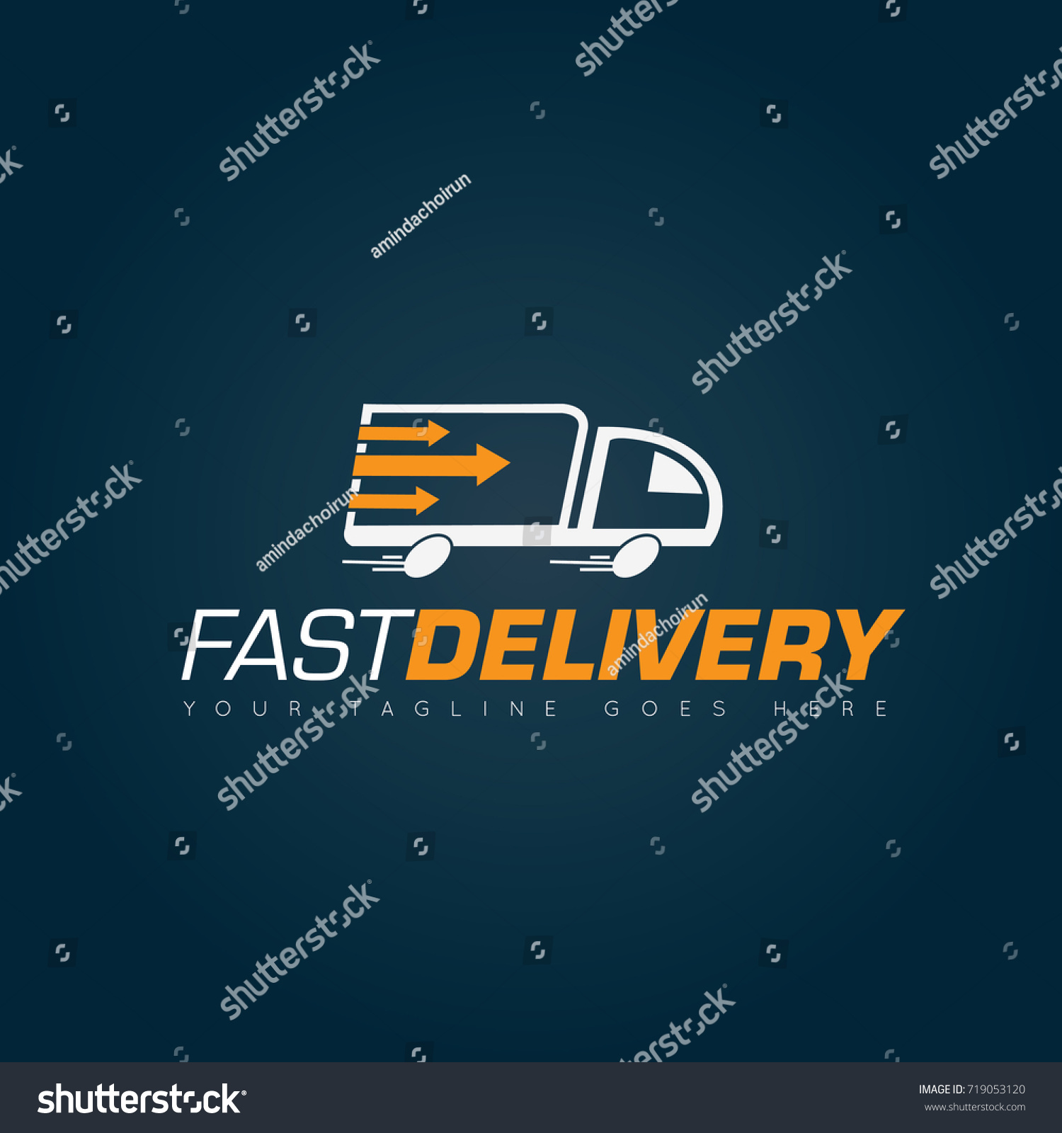 Fast Delivery Logo Stock Vector 719053120 - Shutterstock