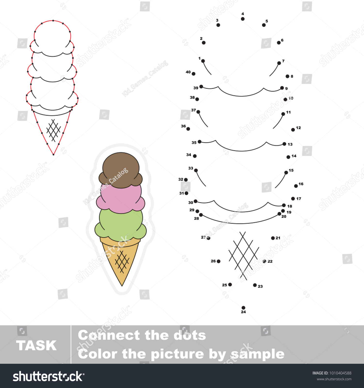 Fast Food Ice Cream Dot Dot Stock Vector Royalty Free 1010404588