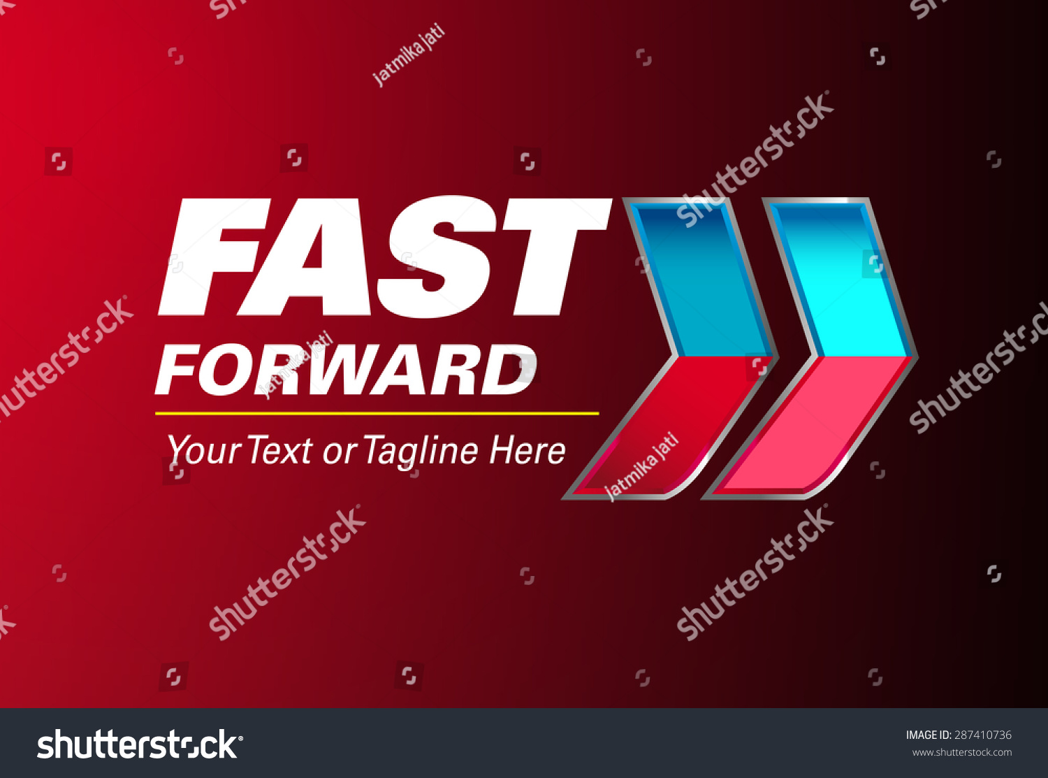 Fast Forward Logo เวกเตอร์สต็อก ปลอดค่าลิขสิทธิ์ 287410736