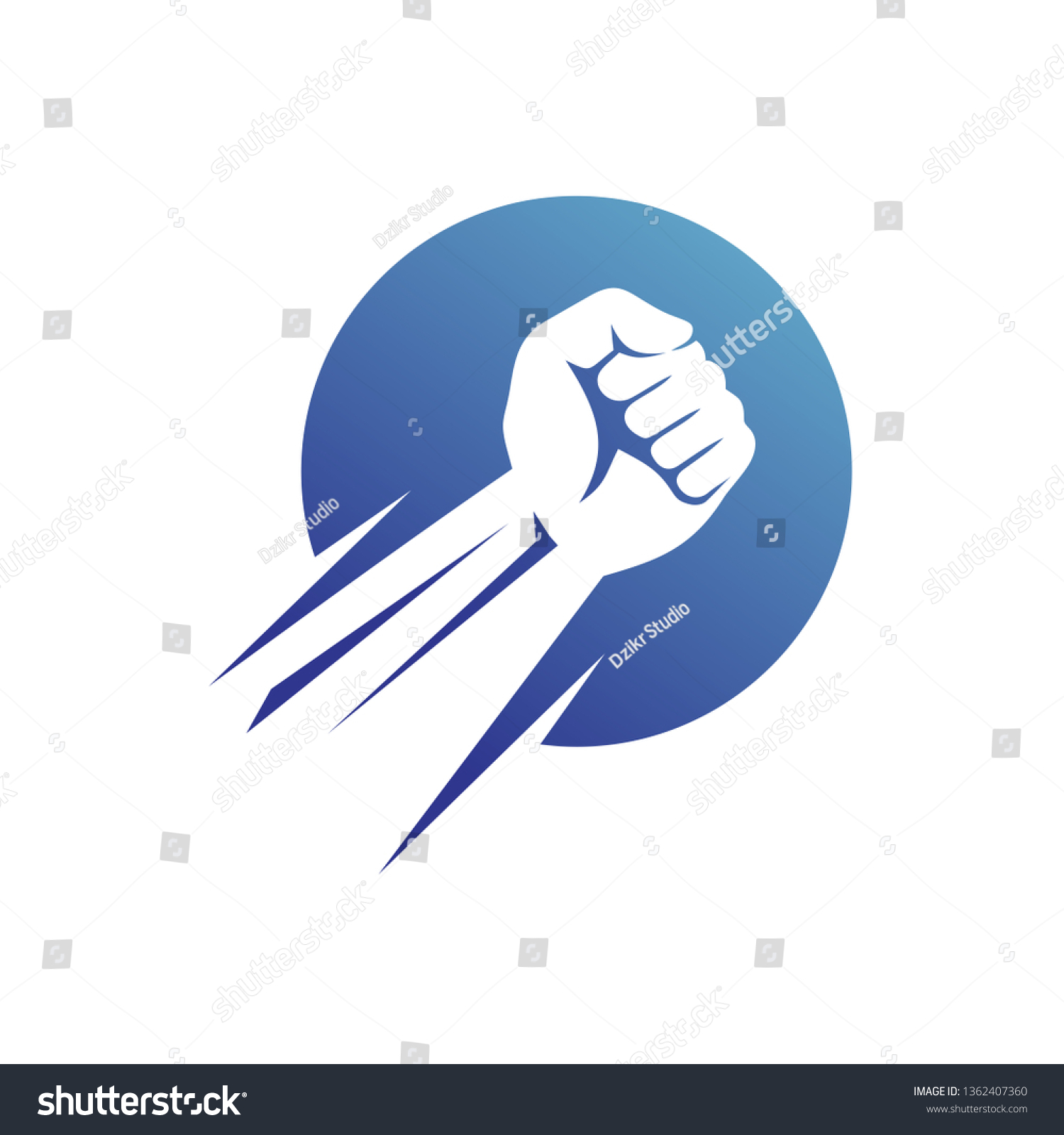 Fast Punch Logo Vector Stock Vector (Royalty Free) 1362407360