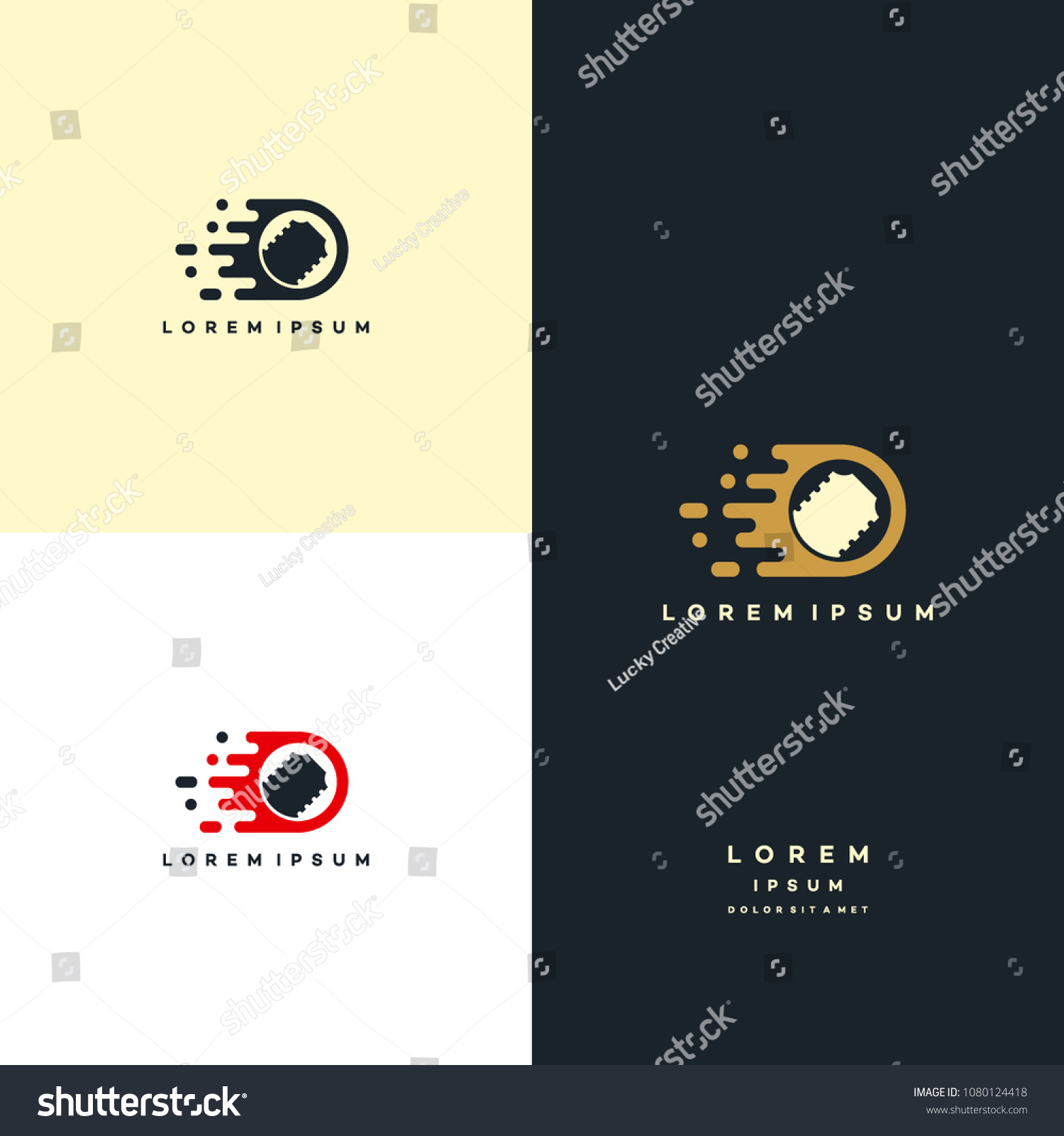 Fast Ticket Logo Designs Concept Vector Stock Vector (Royalty Free ...