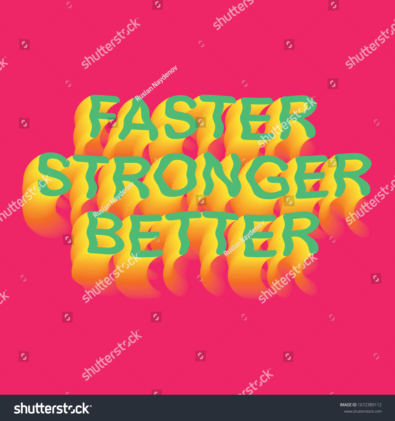 faster-stronger-better-word-lettering-design-stock-vector-royalty-free