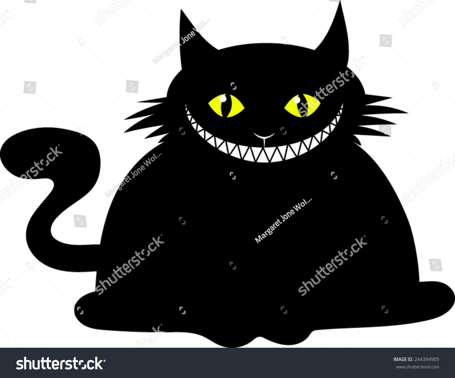 SVG of Fat Black Cat - Cartoon - Vector Image svg