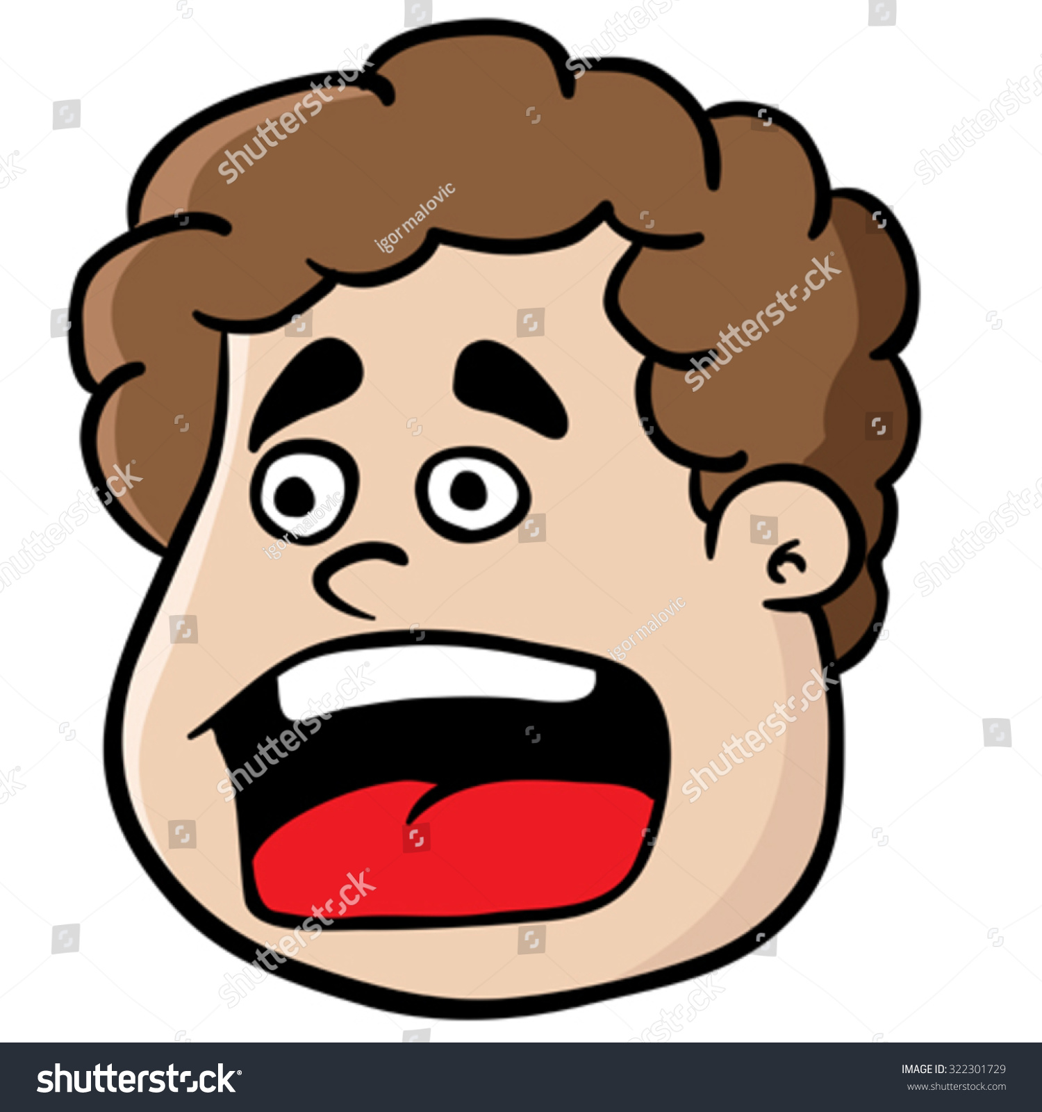 Fat Boy Screaming Cartoon Stock Vector 322301729 - Shutterstock