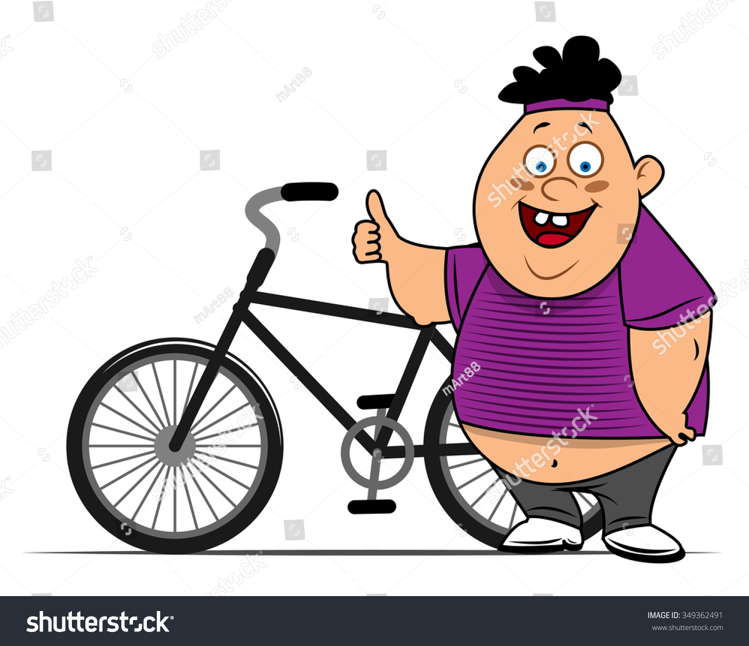 fat boy on bike