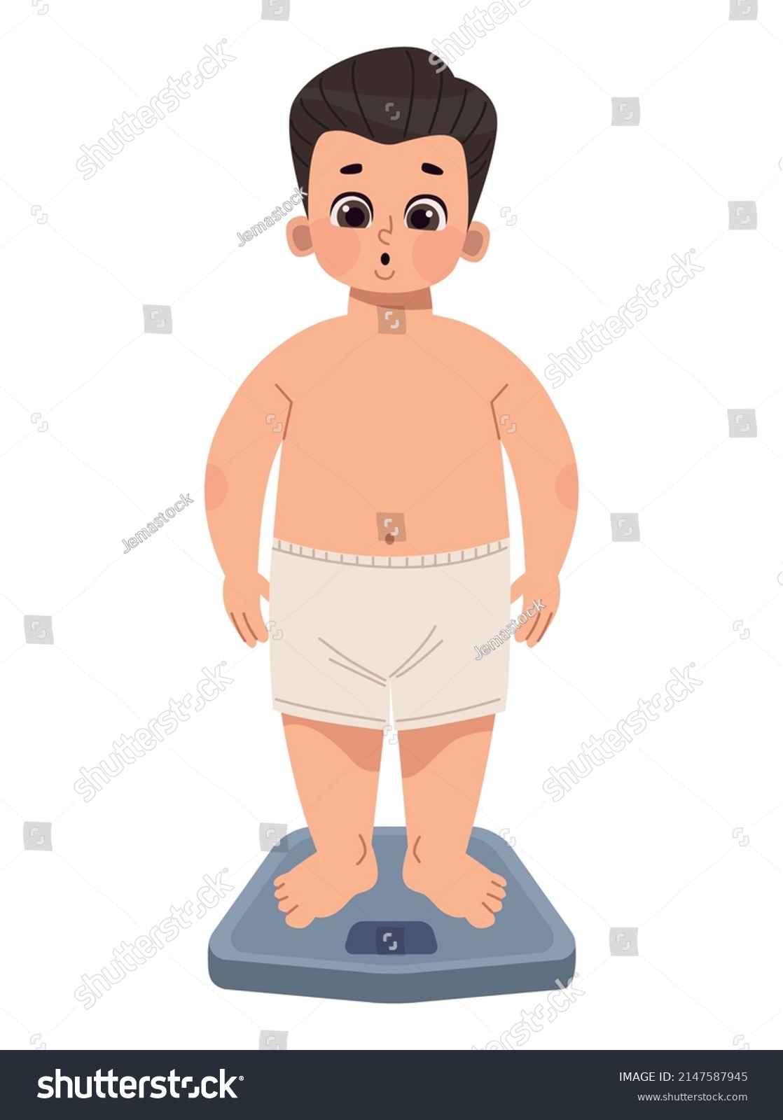 Fat Man Balance Character Stock Vector (Royalty Free) 2147587945 ...