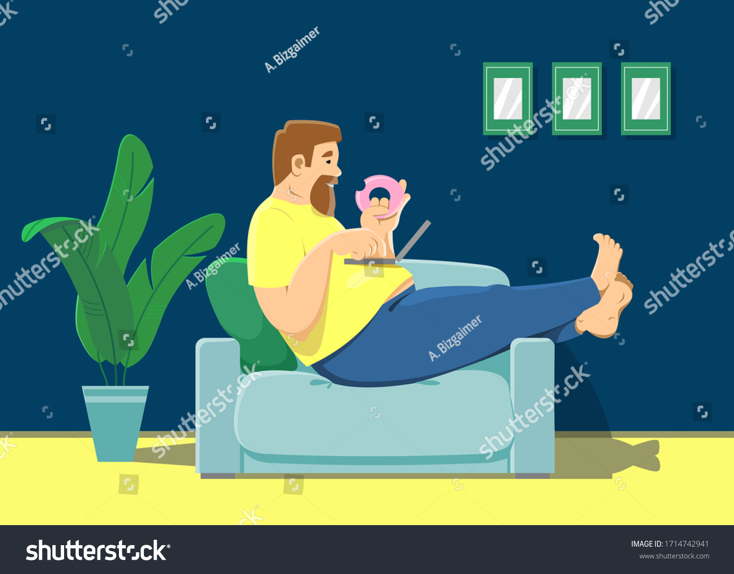 2,686 Fat man sofa Images, Stock Photos & Vectors | Shutterstock