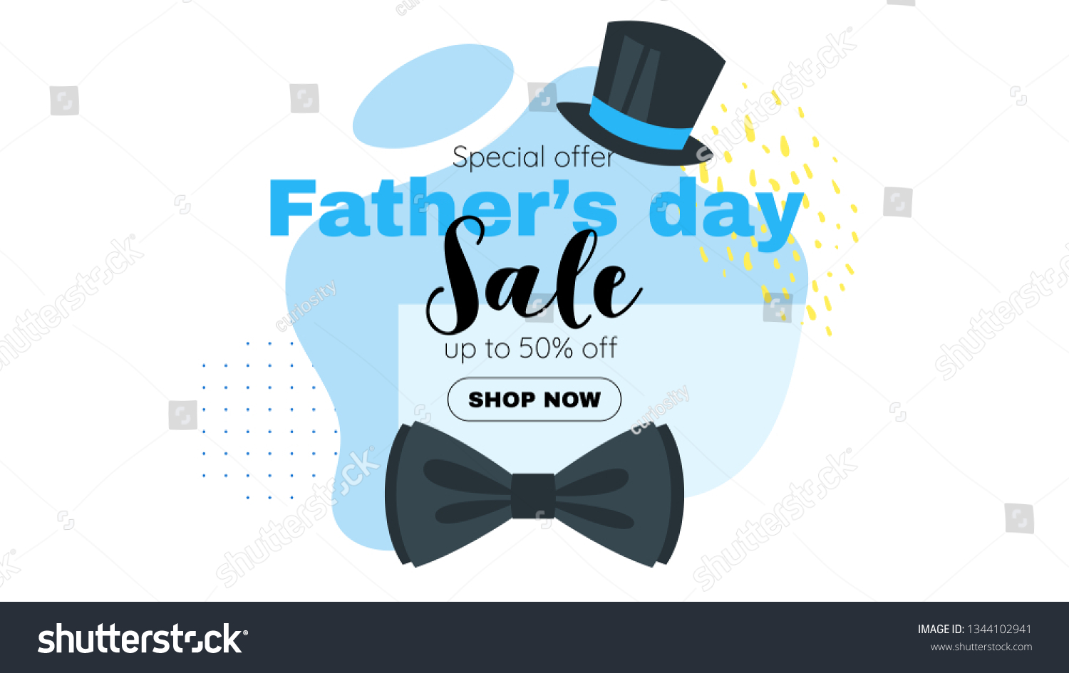 Father Day Sale Banner Template Bow Stock Vector (Royalty Free With Tie Banner Template