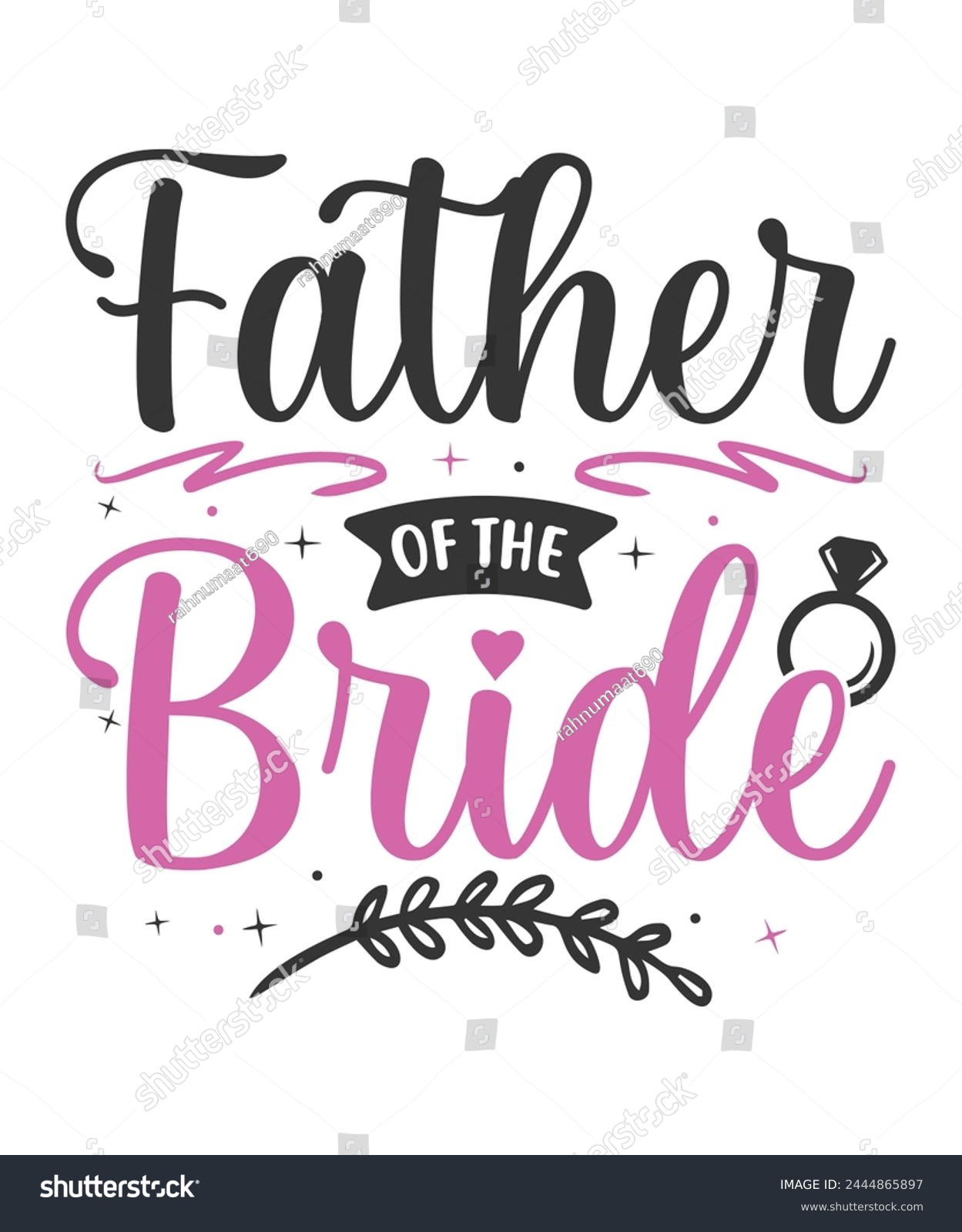 SVG of Father of the bride wedding bride groom svg