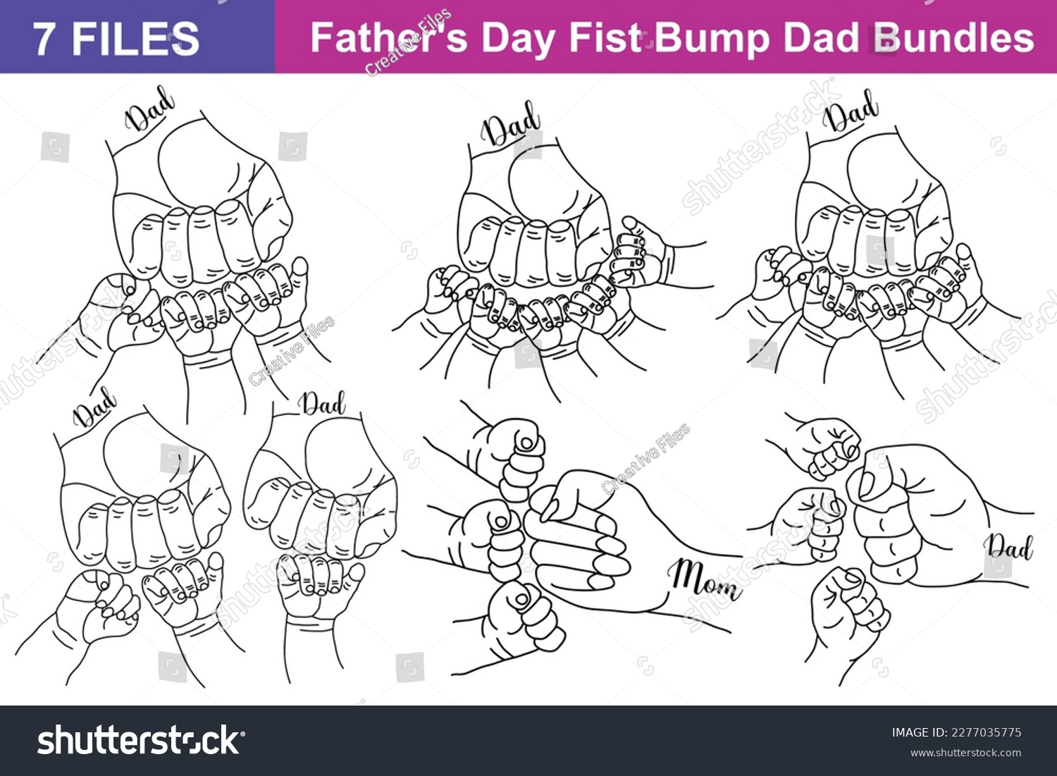 SVG of Father's Day Fist Bump  Quotes svg Bundle. Quotes about Father's Day Fist Bump, Father's Day Fist Bump cut files Bundle of 7 svg eps Files for Cutting Machines Cameo Cricut, Father's Day Fist Bump Quo svg
