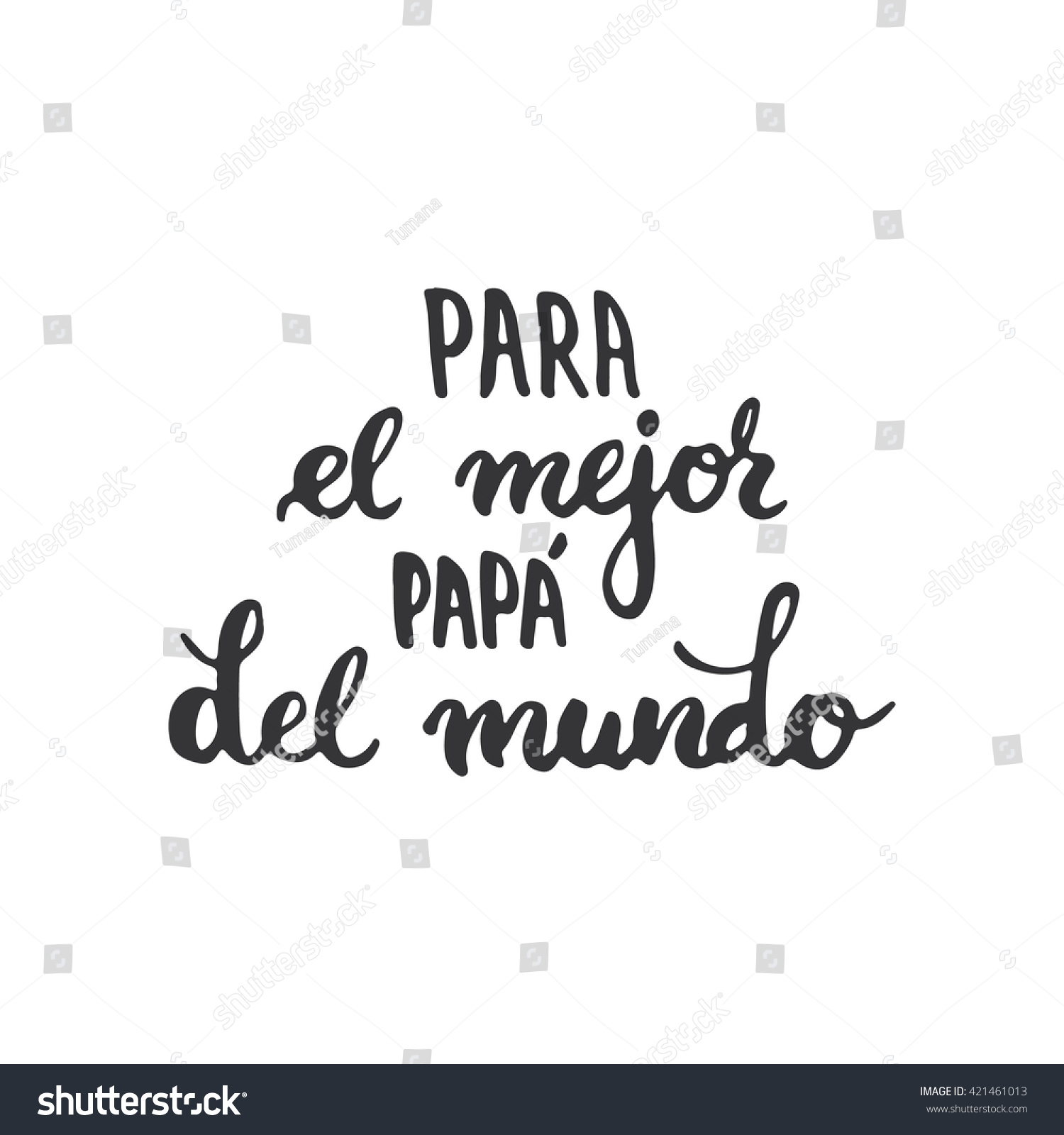 Fathers Day Lettering Calligraphy Phrase Spanish Stock Vector (Royalty ...