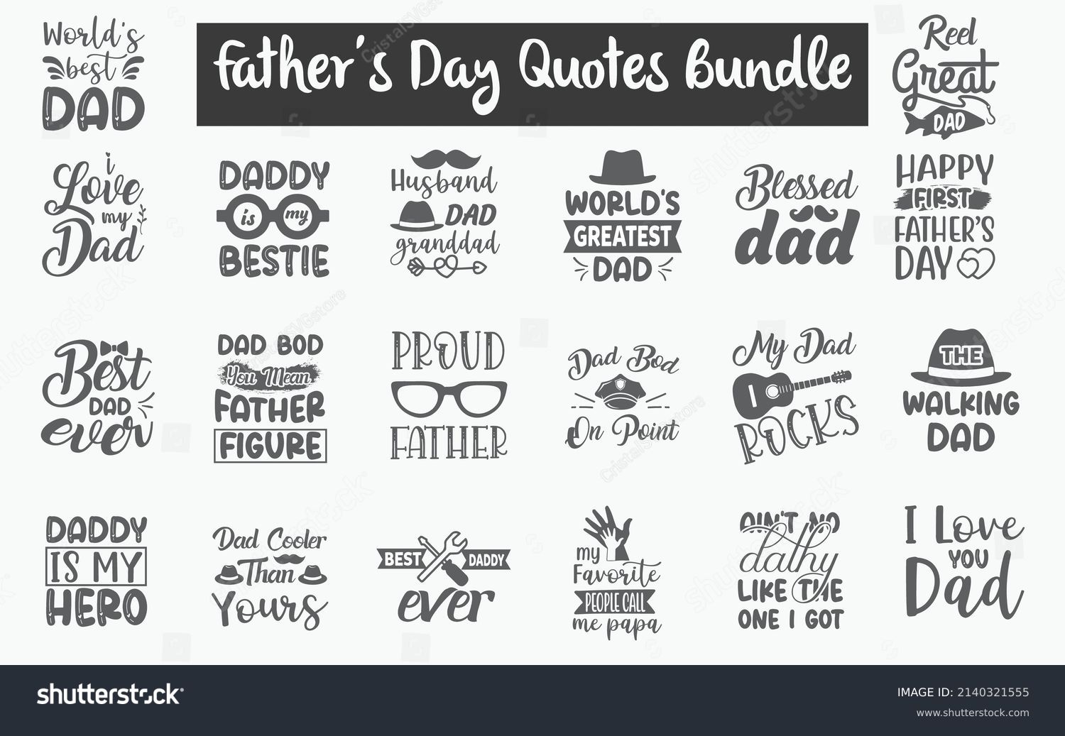 SVG of Father's day Quotes SVG Cut Files Designs Bundle. Father's day quotes SVG cut files, Father's day saying t shirt designs, Saying about Father's day, Daddy cut files, Papa saying eps files, SVG bundle  svg