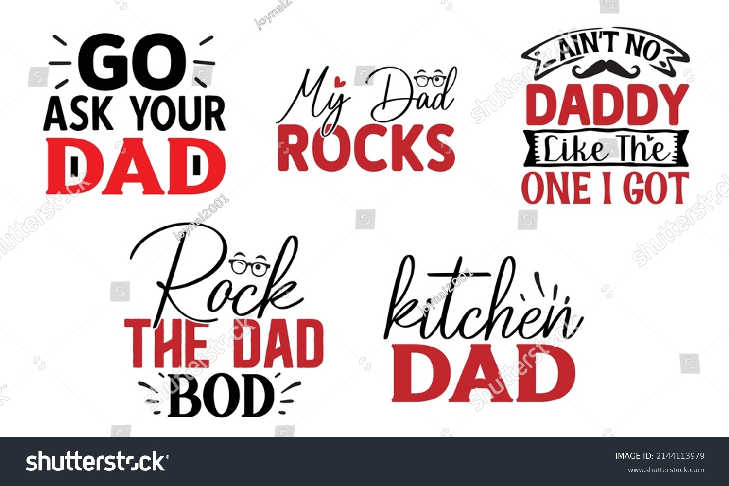 Fathers Day Svg T Shirt Design Stock Vector (Royalty Free) 2144113979
