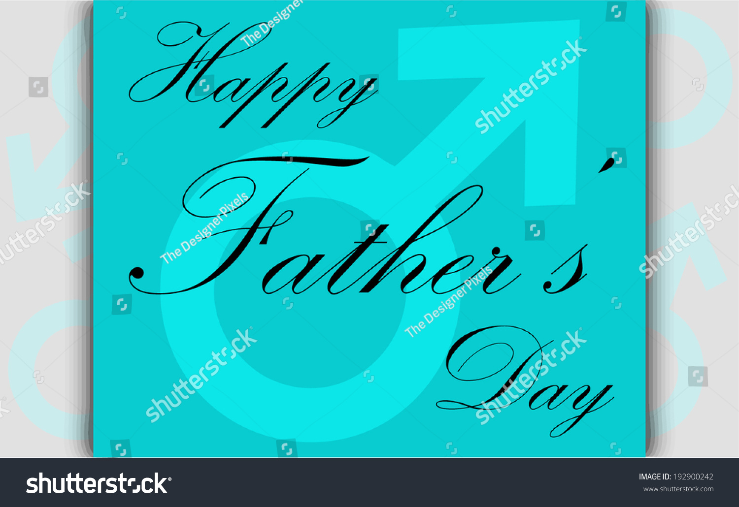 Fathers Day Card Design Male Symbol Vector De Stock Libre De Regalías 192900242