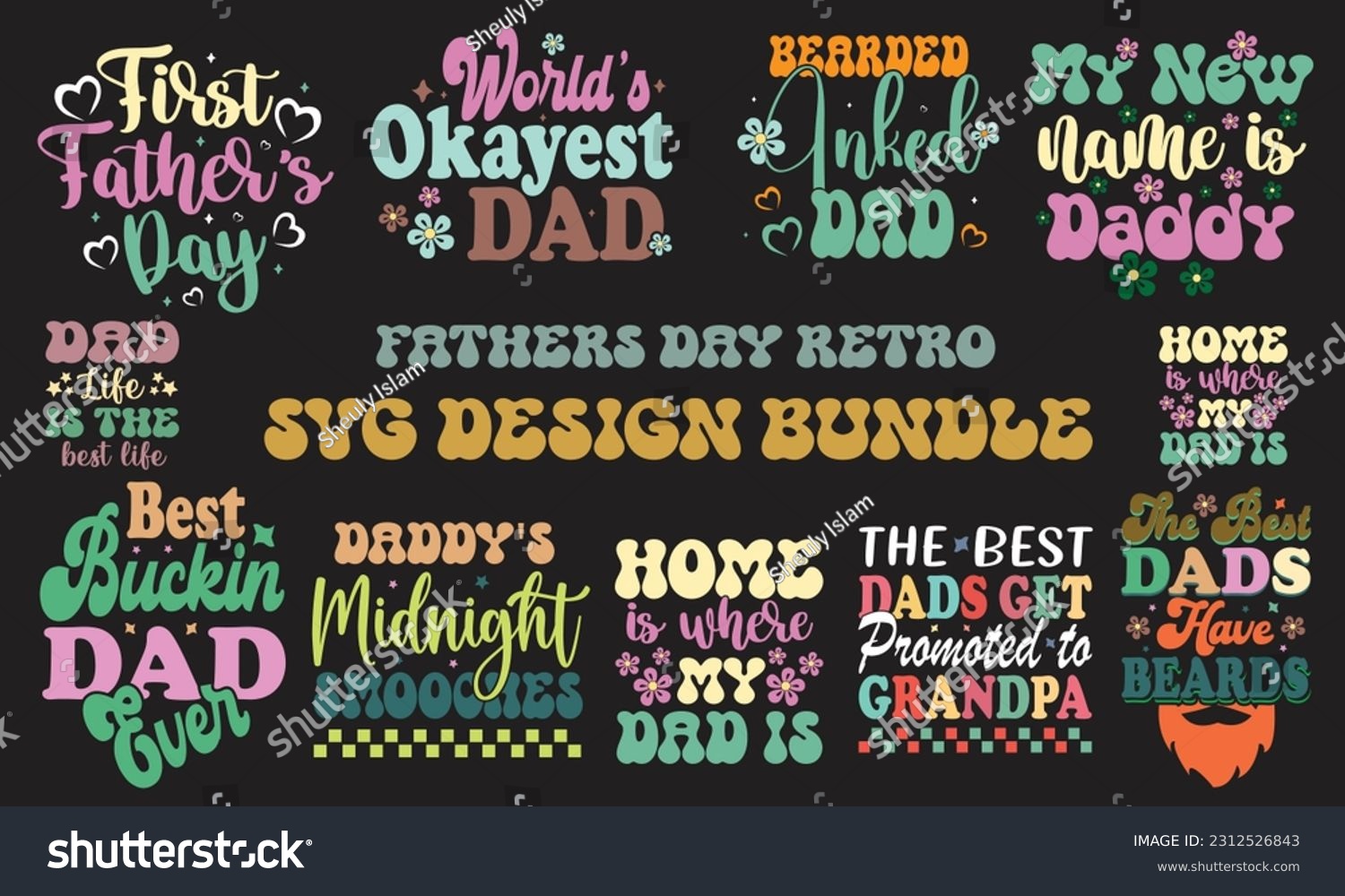 SVG of Fathers Day Retro Svg T-Shirt Design svg