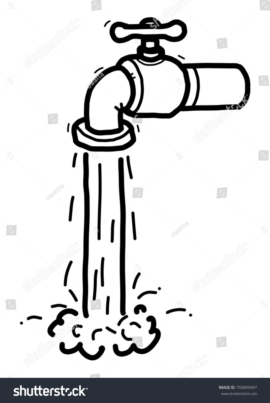 water faucet cartoon