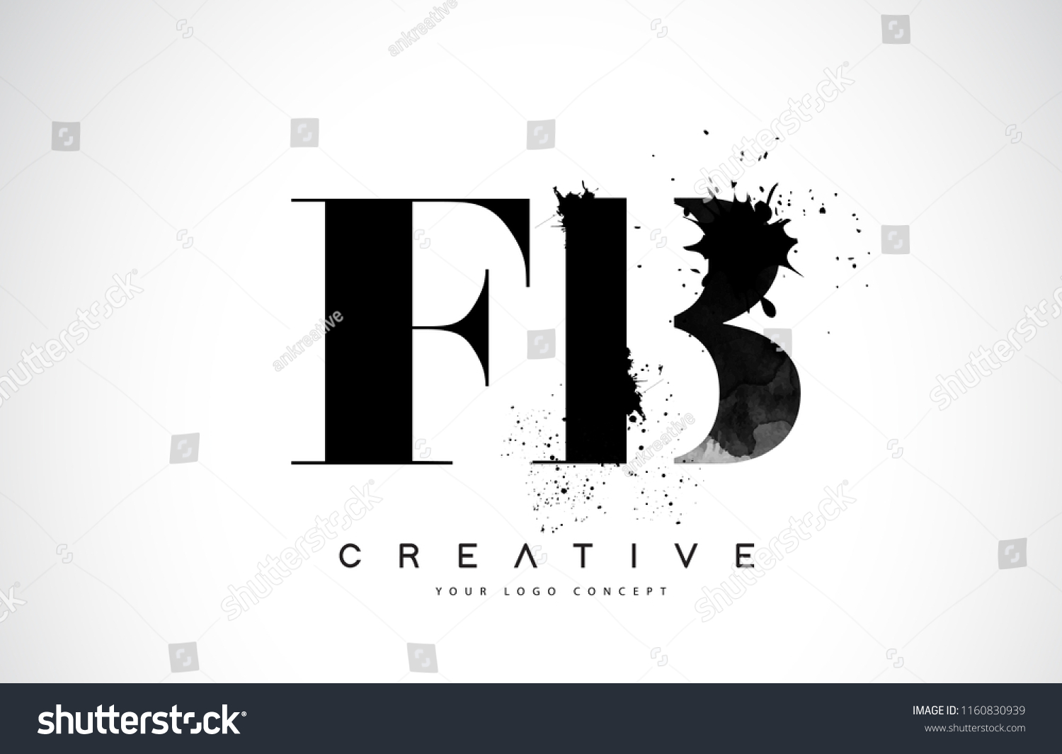 Fb F B Letter Logo Design Stock Vector Royalty Free
