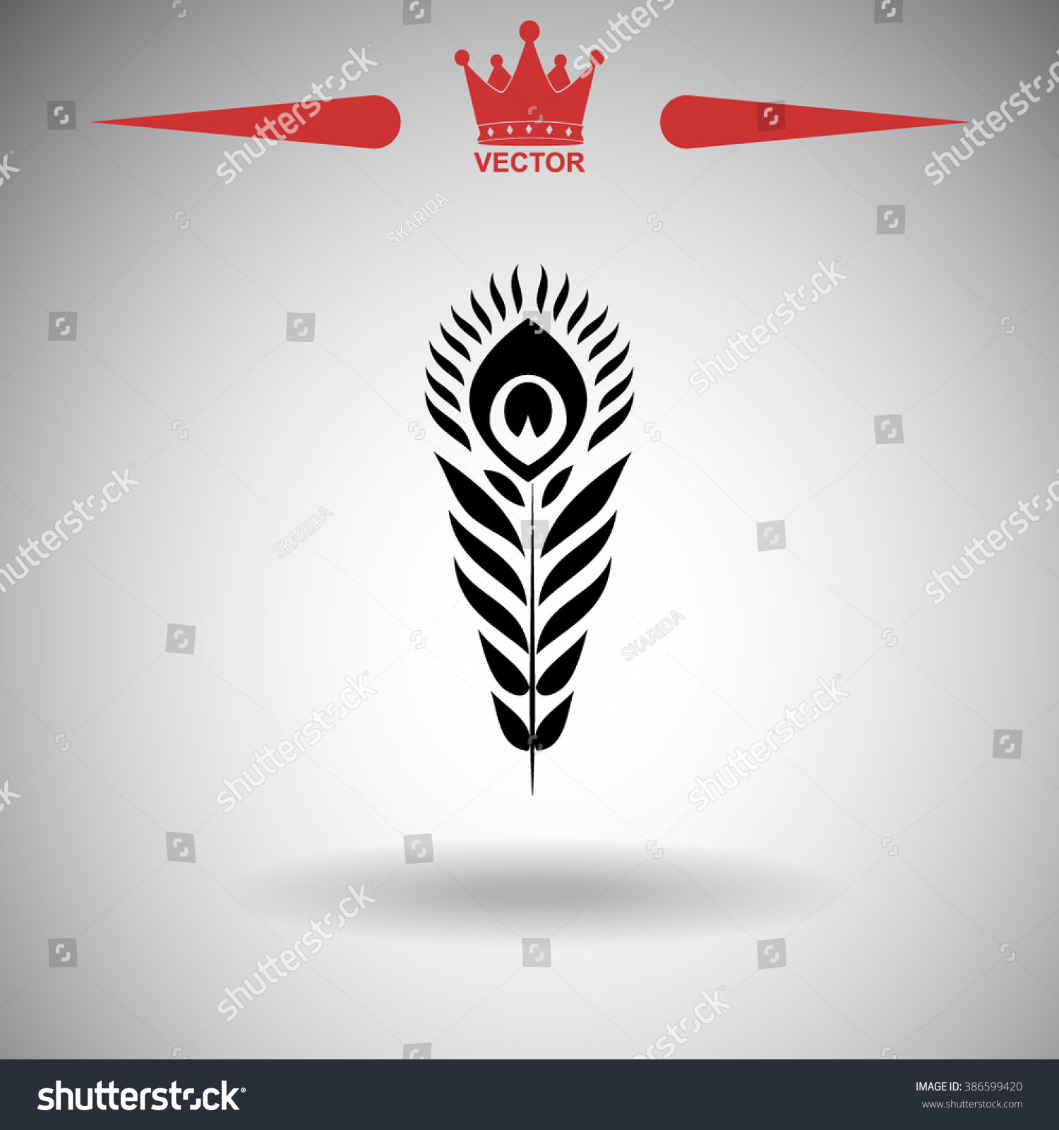 Feather Firebird Vector Icon Stock Vector (Royalty Free) 386599420 ...