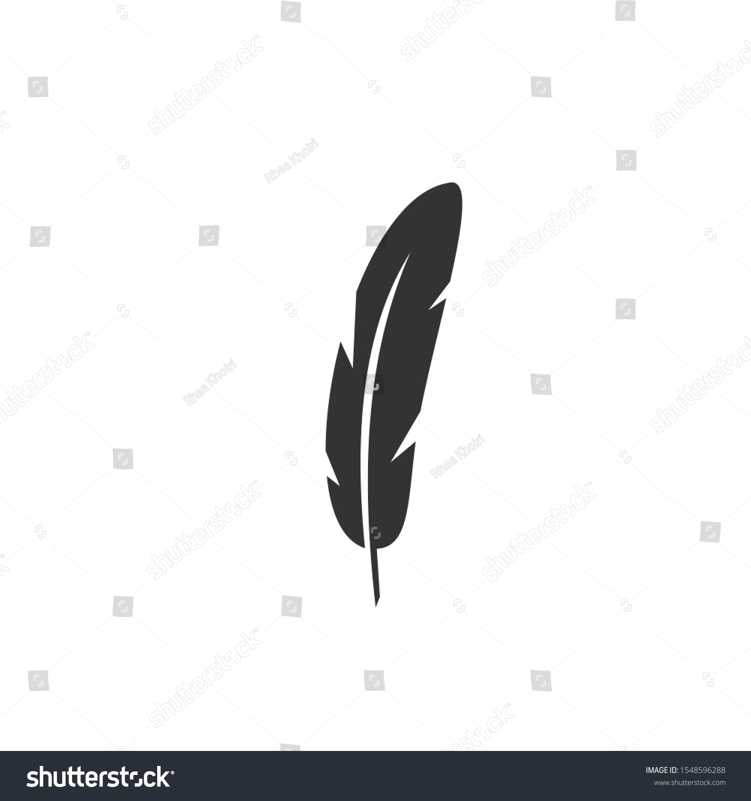 Feather Icon Template Color Editable Feather Stock Vector Royalty Free 1548596288